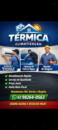 térmica climatização especialista em ar condicionado limpeza de caixa d'água em geral 