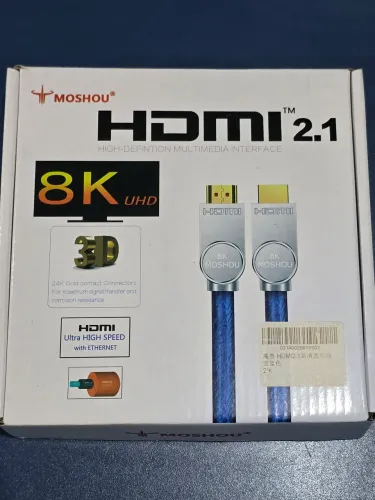 Cabo 2m hdmi 2.1 fibra optica 4k 120hz 8k60