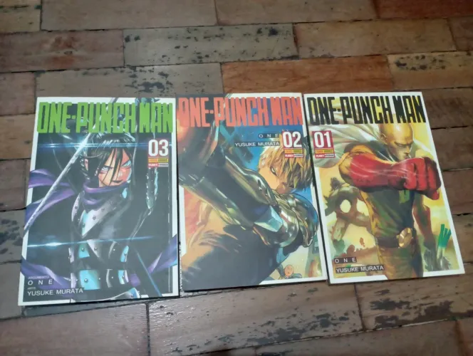 One Punch Man volumes 1, 2 e 3 - Panini - bom estado