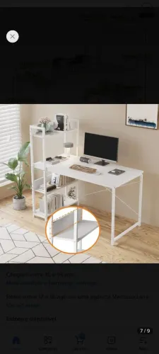 Mesa Escrivaninha Para Estudo E Home Office, Com4prateleiras