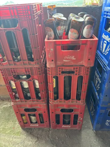 Lote engradado de cerveja