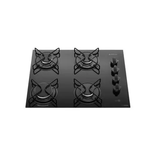 Cooktop Atlas a Gás Atlas Agile Up 4 Bocas Preto com Mesa de Vidro (Bivolt)