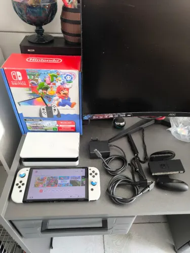 Nintendo switch OLED desbloqueado 128GB Lotado de jogos