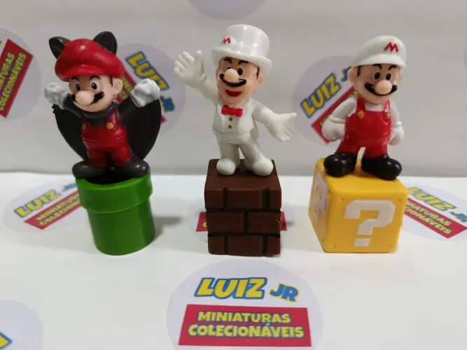 Mario world - lote com 3 miniaturas