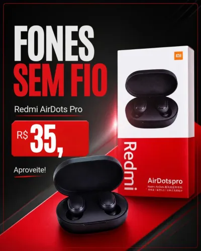 Fone de ouvido bluetooth AirDots