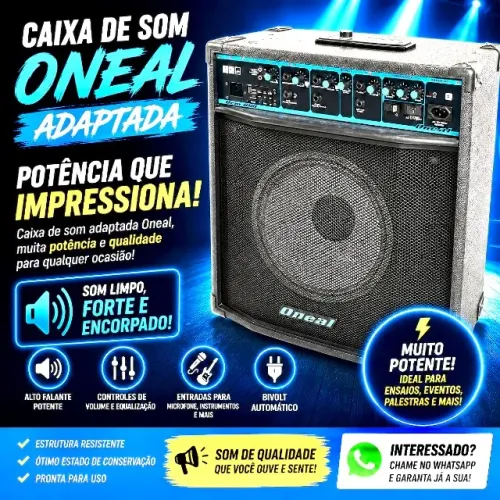 Caixa de som potente + rádio Bluetooth