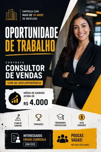 Vaga para vendas e televendas