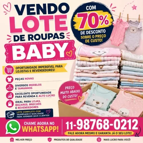 Preço de Atacado Roupa de Bebe Vendo Lote