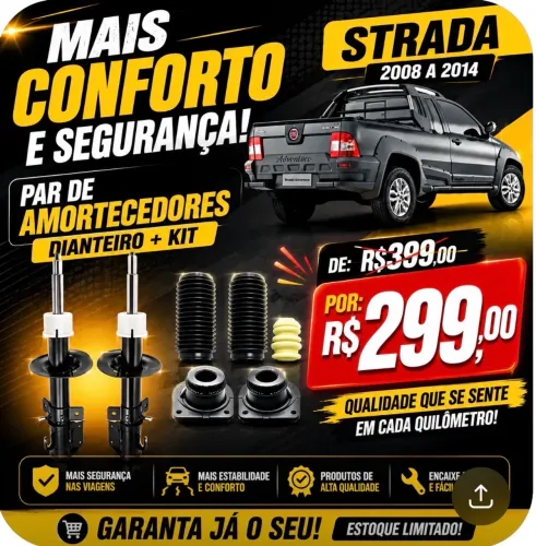 Par amortecedores + kit Strada Adventure