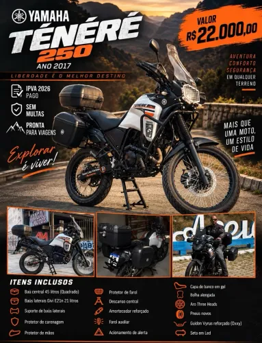 Ténéré 250 para viajem