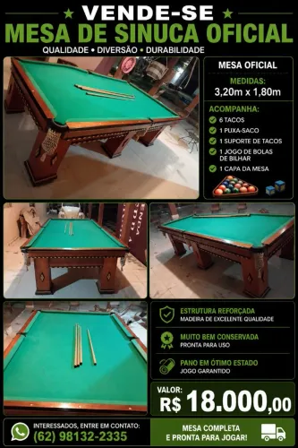 Vendo mesa de sinucao oficial 