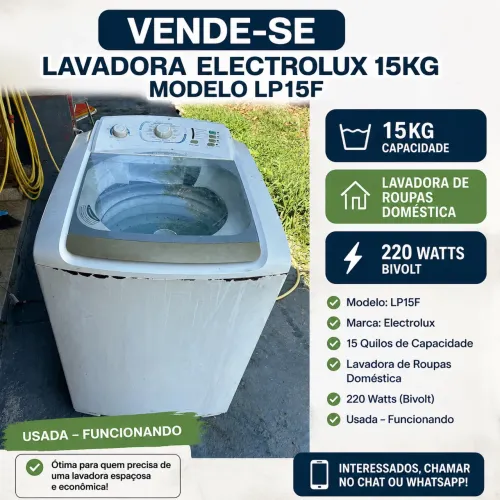 Máquina de Lavar Roupas Electrolux Lt15f
