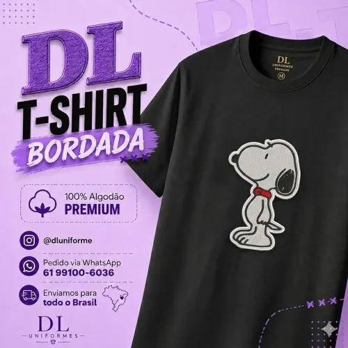T-SHIRT algodão Bordada - Camisetas com estampa bordada