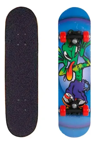 skate, shape de madeira, lixa antiderrapante 80cm rodas rolamentos tk-ab8887