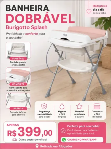 Trocador infantil de bebê Burigotto