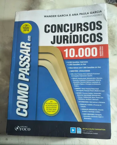 Livro Apostila como passar em concursos jurídicos