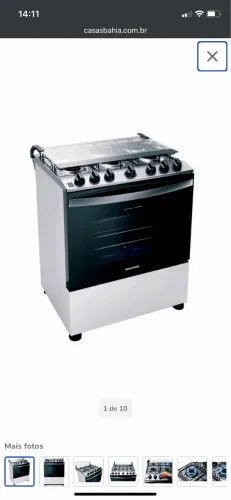 Fogão Brastemp 6 bocas inox