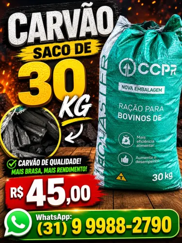 Carvão de excelente qualidade/saco de 30 kg