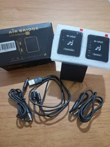 Transmissor+Receptor M-VAVE Retorno Palco Fone In Ear 2.4gh