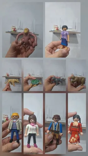 Bonecos playmobil e animais (leia descrição)