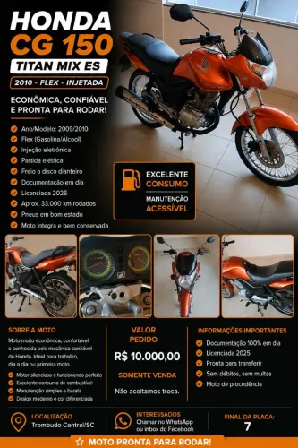HONDA CG 150 TITAN MIX ES 2010 - FLEX / INJETADA ?