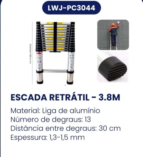Escada retrátil -3,8M