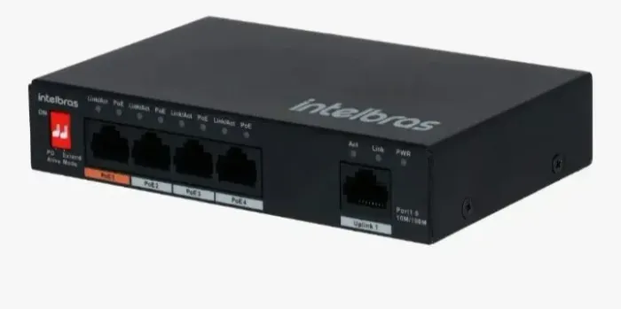 Switch  Com 4 Portas  Intelbrass