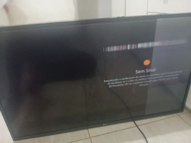 Tv com defeito na tela