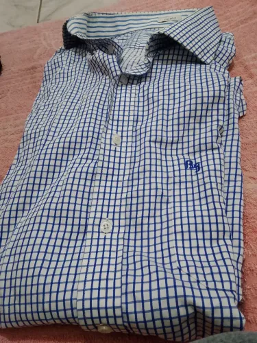 Camisa social Boggi quadriculada unissex