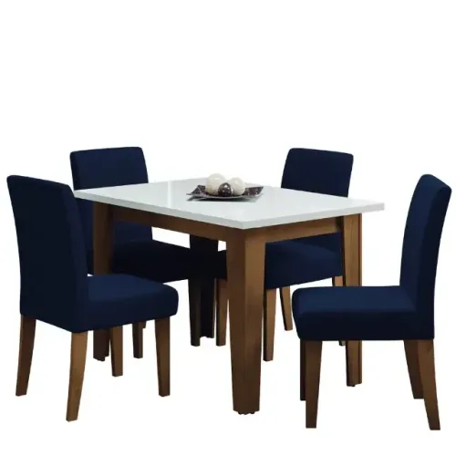 conjunto de mesa de jantar 0,80m com 4 cadeiras
