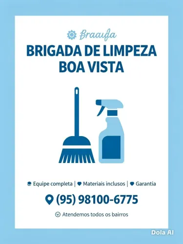 Equipa de limpeza pronta para trabalhar 
