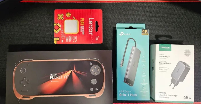 Ayaneo Konkr Pocket Fit 12gb 1,2tb + jogos + acessórios