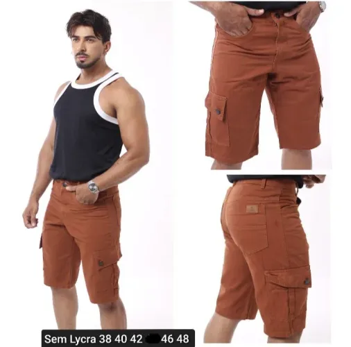 Bermudas Cargo Jeans e Brim