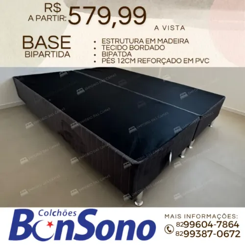 Base queen size R$ 579,99 ou king size R$ 639,99 Bonsono pronta entrega consulte