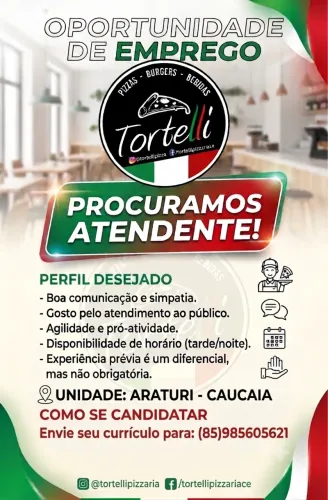 Vaga de emprego para atendente