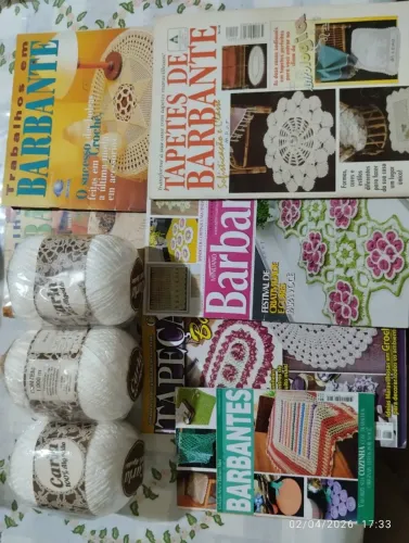 combo linhas de croche com revistas conj 3 e conj 6