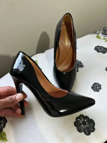 Salto Scarpin Alto 11cm - Verniz Preto