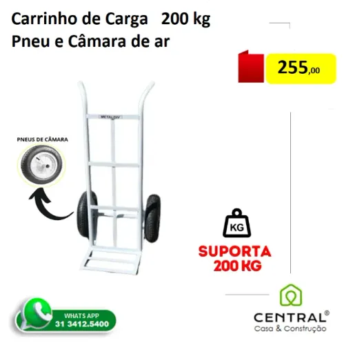 Carrinho de Carga 200 Kg c/ Rolamento melhor carrinho para o carnaval