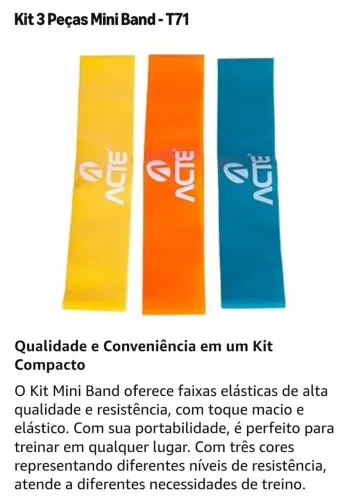 Kit 3 Peças Mini Band 