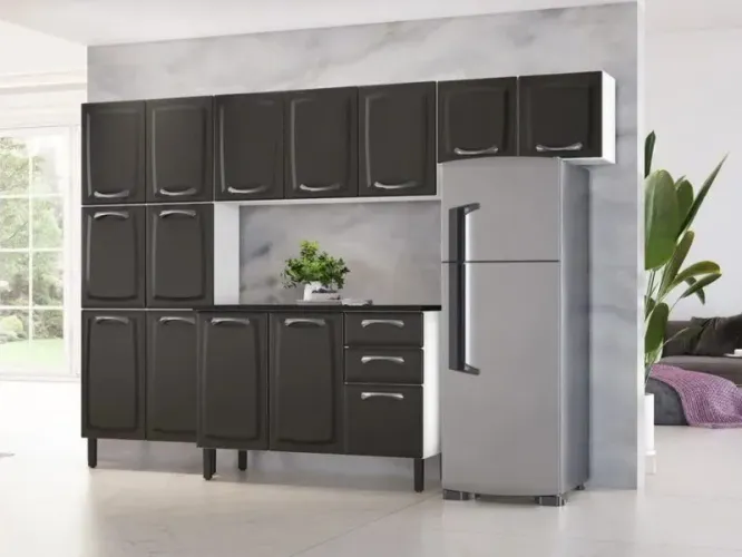 Armário de cozinha completo Itatiaia aço Premium grande
