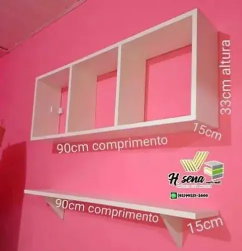Nicho e prateleira 100% MDF