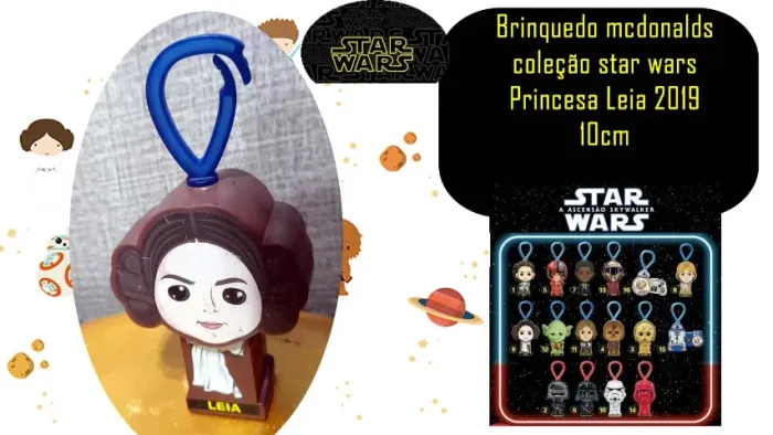 Brinquedo mcdonalds coleção star wars Princesa Leia 2019