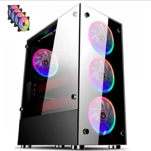 Gabinete Gamer Com 4 Fans Led RGB Com Filtro de Poeira Removível ATX/Micro-ATX/ITX (17*29)