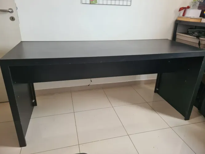 Mesa de Escritório Preta - 1,65m