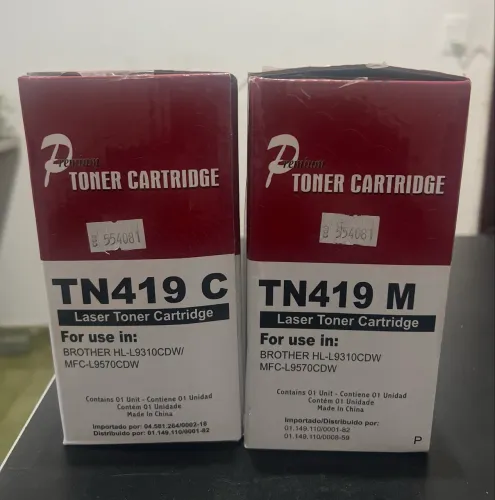 Toner Ciano e Magenta TN419 para impressora Brother