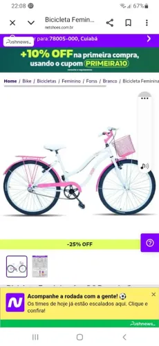 bicicleta feminina com cestinha para adulto