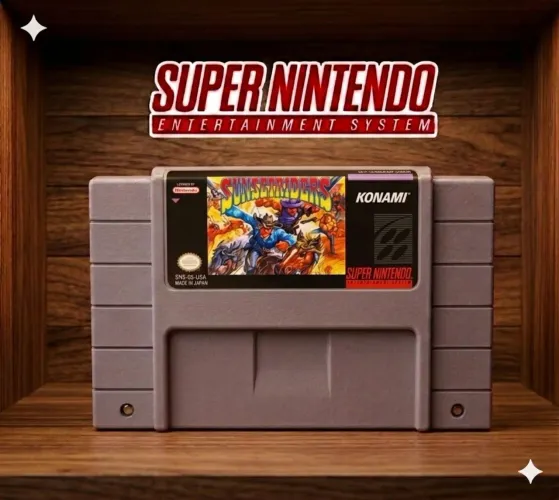 Jogo fita sunset riders faroeste super Nintendo snes repro.