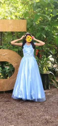 Vestido de debutante Azul
