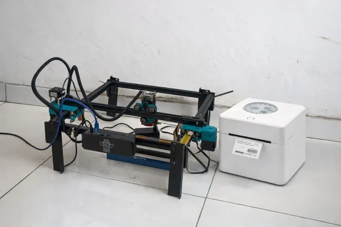 Máquina a laser TTS 55-pró + impressora de etiqueta para pedidos.