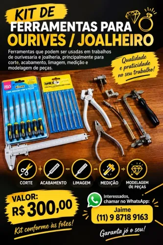 Kit de Ferramentas para Ourives/Joalheiro